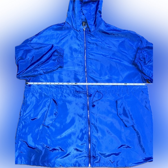 NWOT SHEIN SZ 3X royal blue windbreaker w/zip front, 2 front pockets/bust - Picture 7 of 8